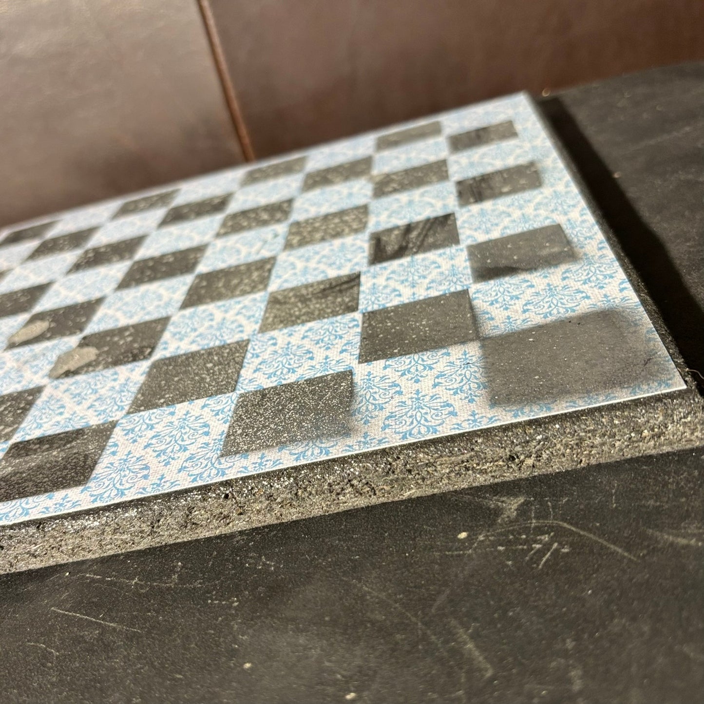 Sparkle Chrome Blue - Scrapbook Chess Board
