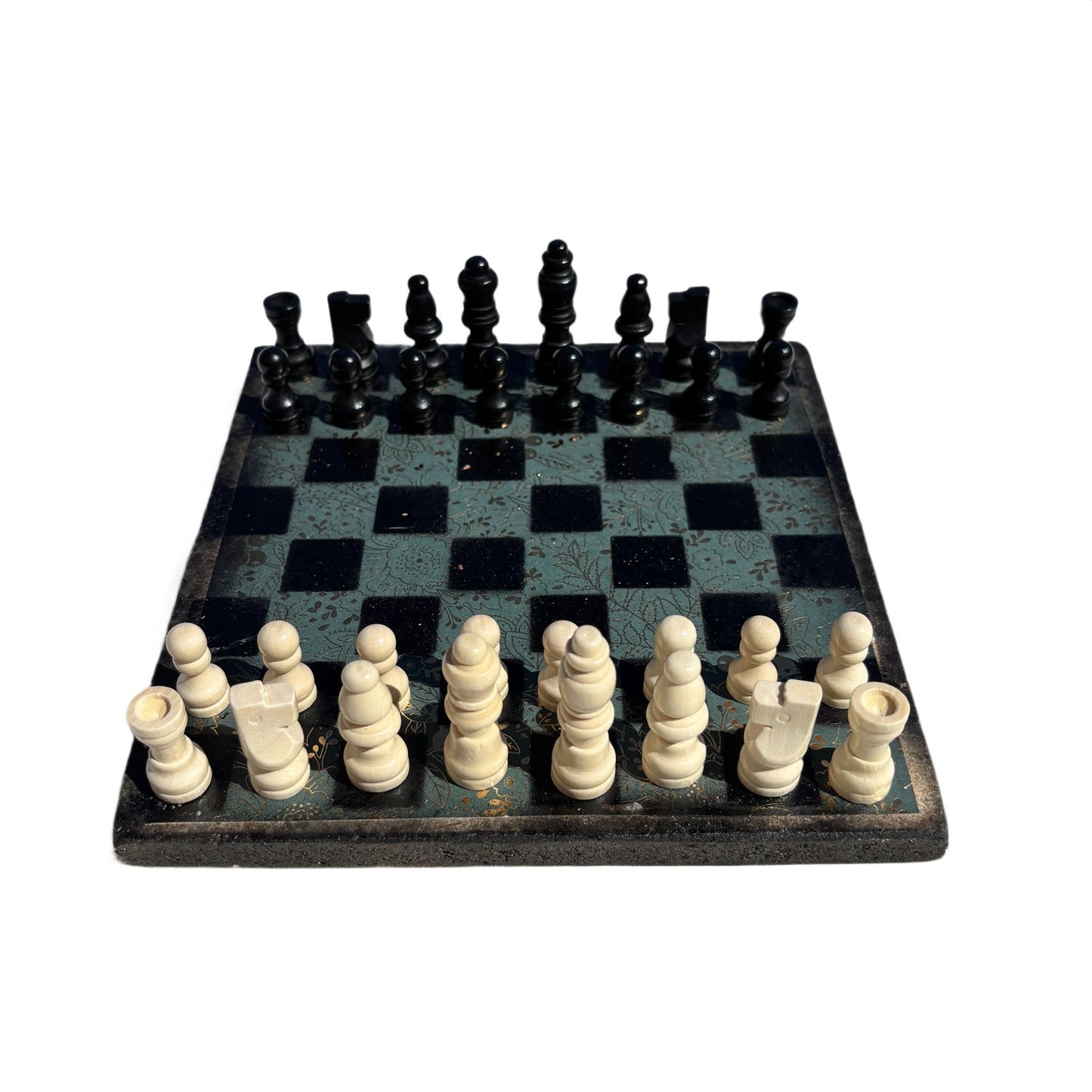 Golden Green - Scrapbook Chess Set