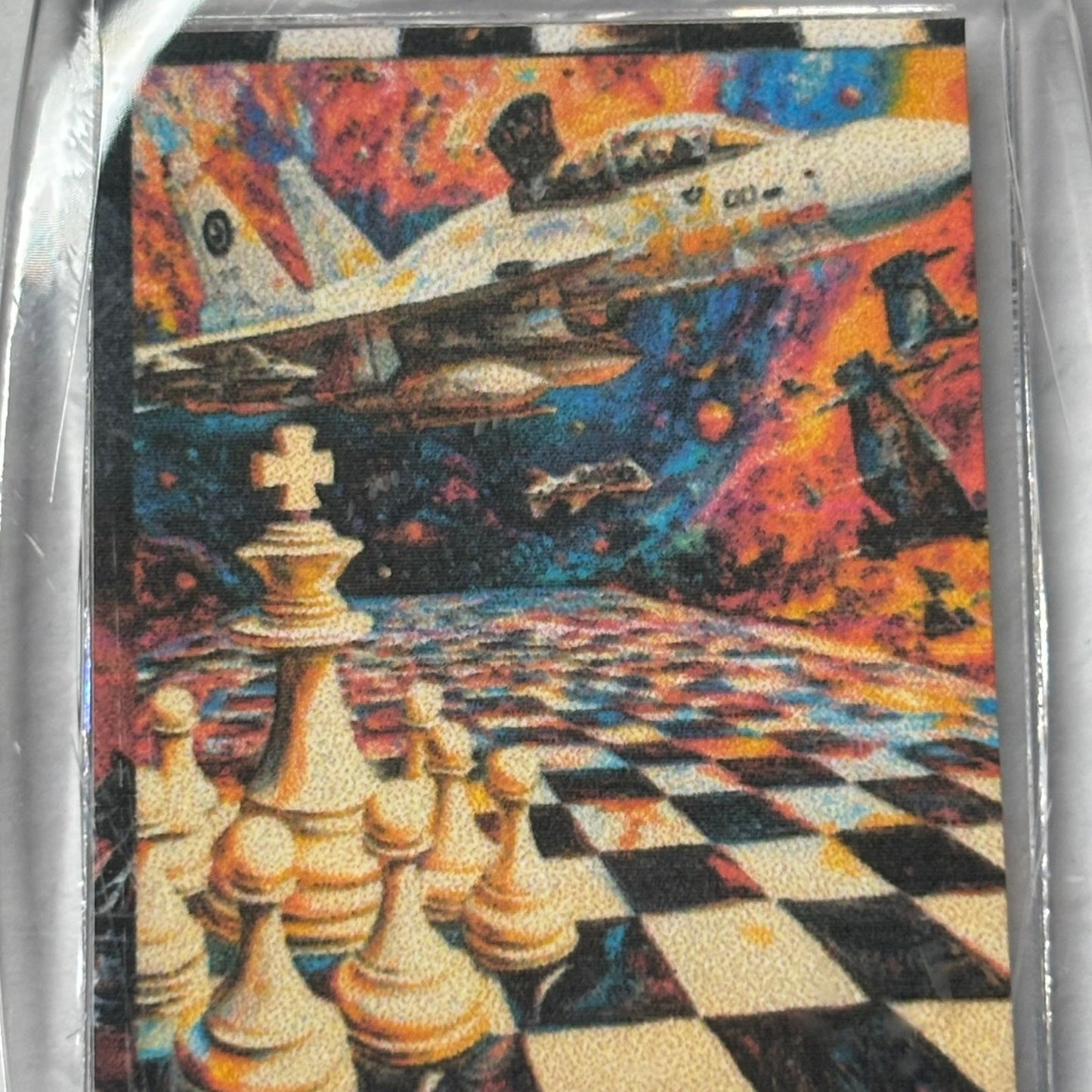 Fighter Jet - Chess  Photo Keychain