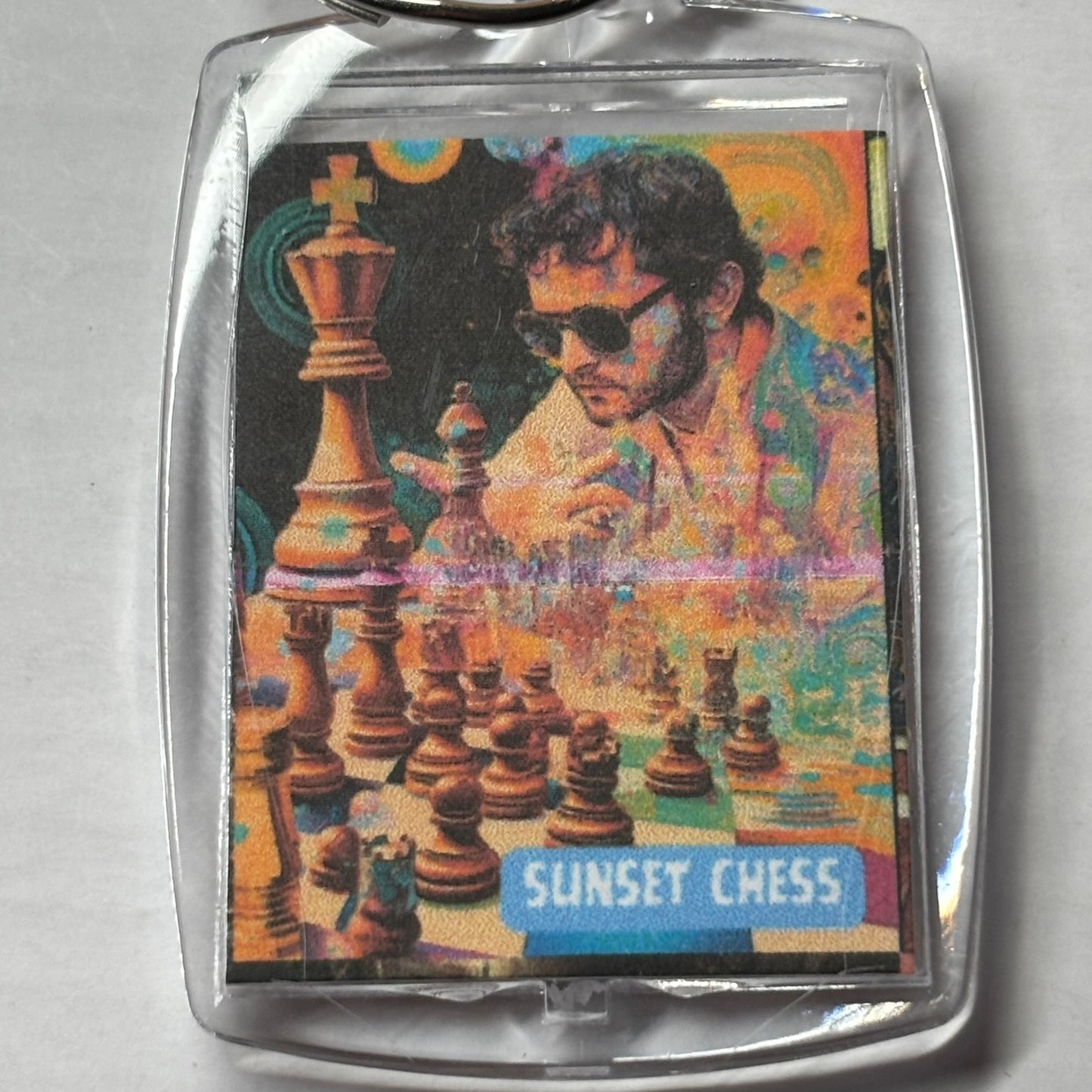 Cool Man - Chess  Photo Keychain