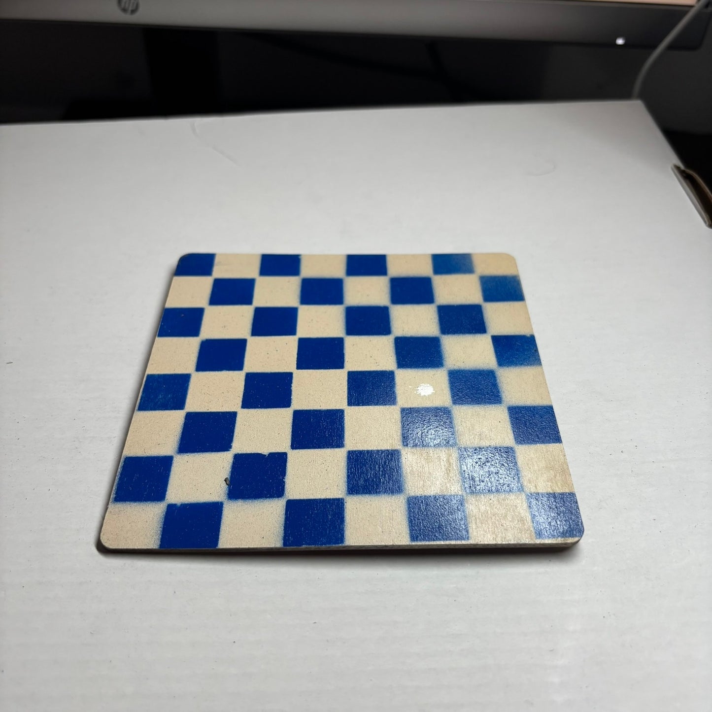 Cream Blue - Mini Chess Set
