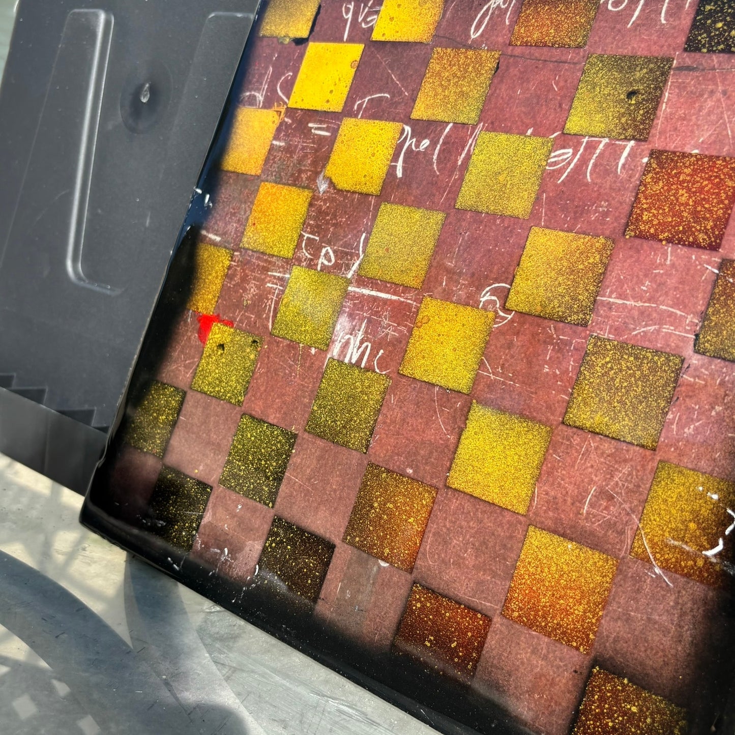 Burgundy Rust - Resin Coated Chess Board