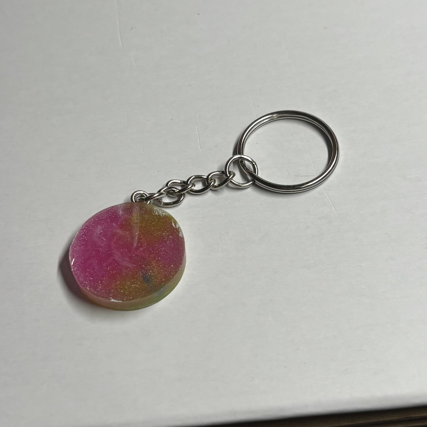 Pink Smoosh Pawn - Handmade Resin Keychain - Flat Edition