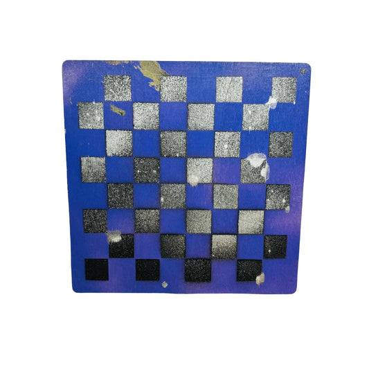 Purple Night - Painted Thin Wooden Chess Board