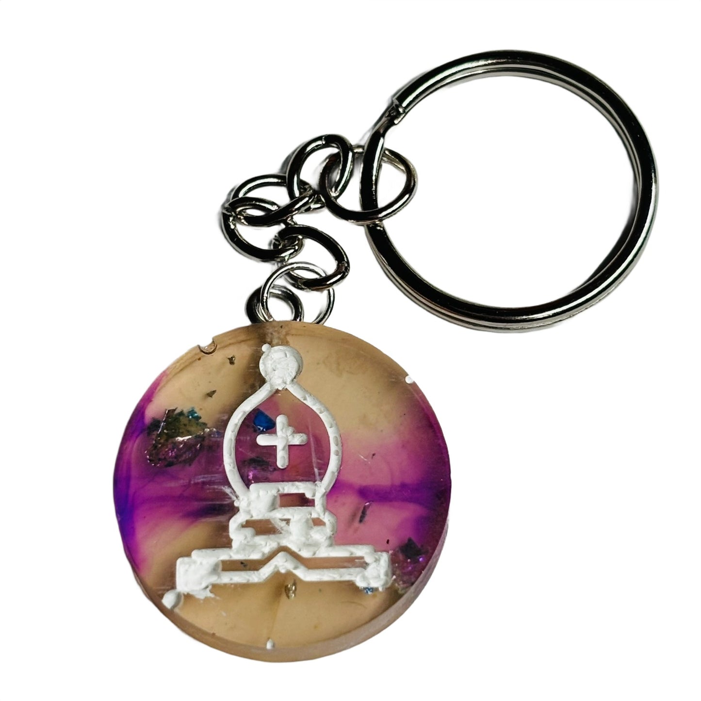 Cosmic Swivel Bishop - Handmade Resin Keychain