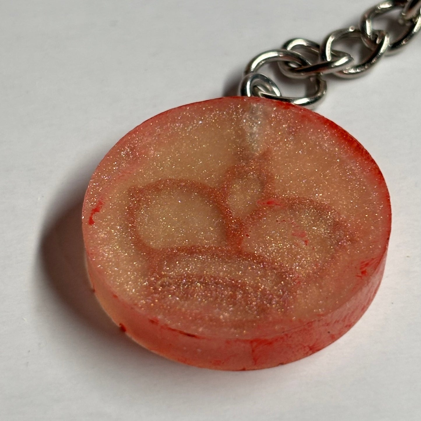 King's Red Lining - Handmade Resin Keychain - Flat Edition