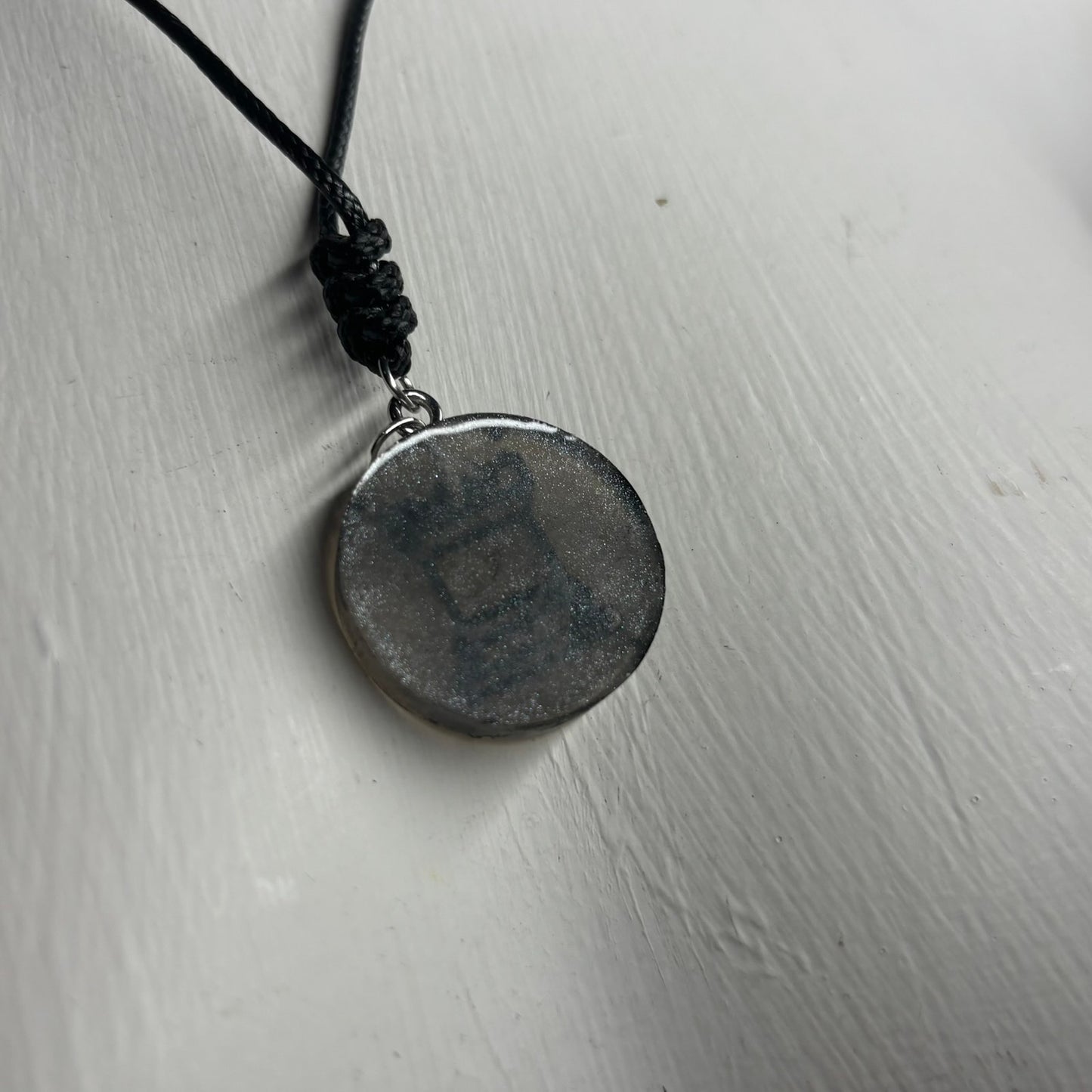 Silver Rook - Handmade Resin Chess Necklace