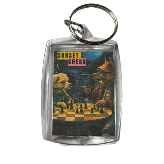 Chill Dogs - Chess  Photo Keychain