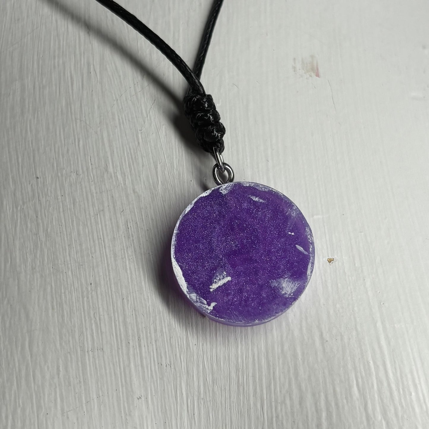 Purple Bishop - Handmade Resin Chess Necklace