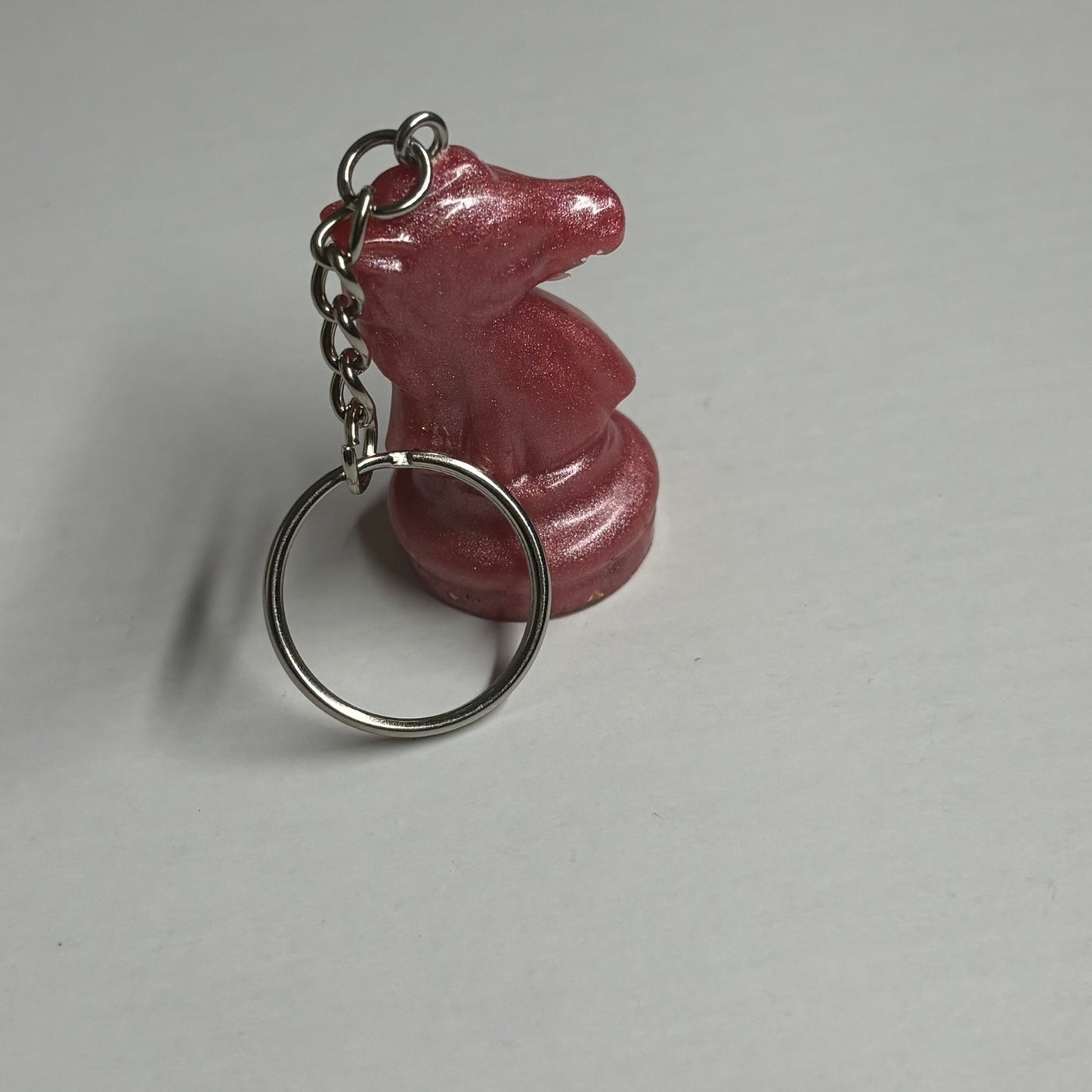 Solid Pink Knight - Handmade Resin Keychain