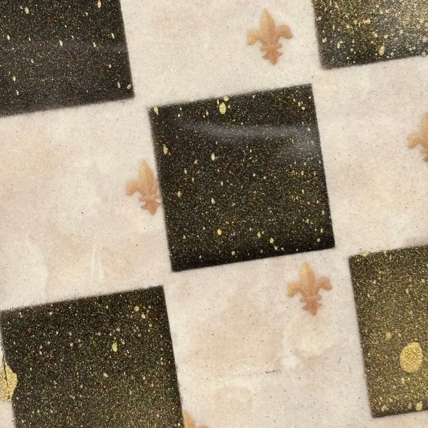 Old School Cream - Resin Coated Chess Board