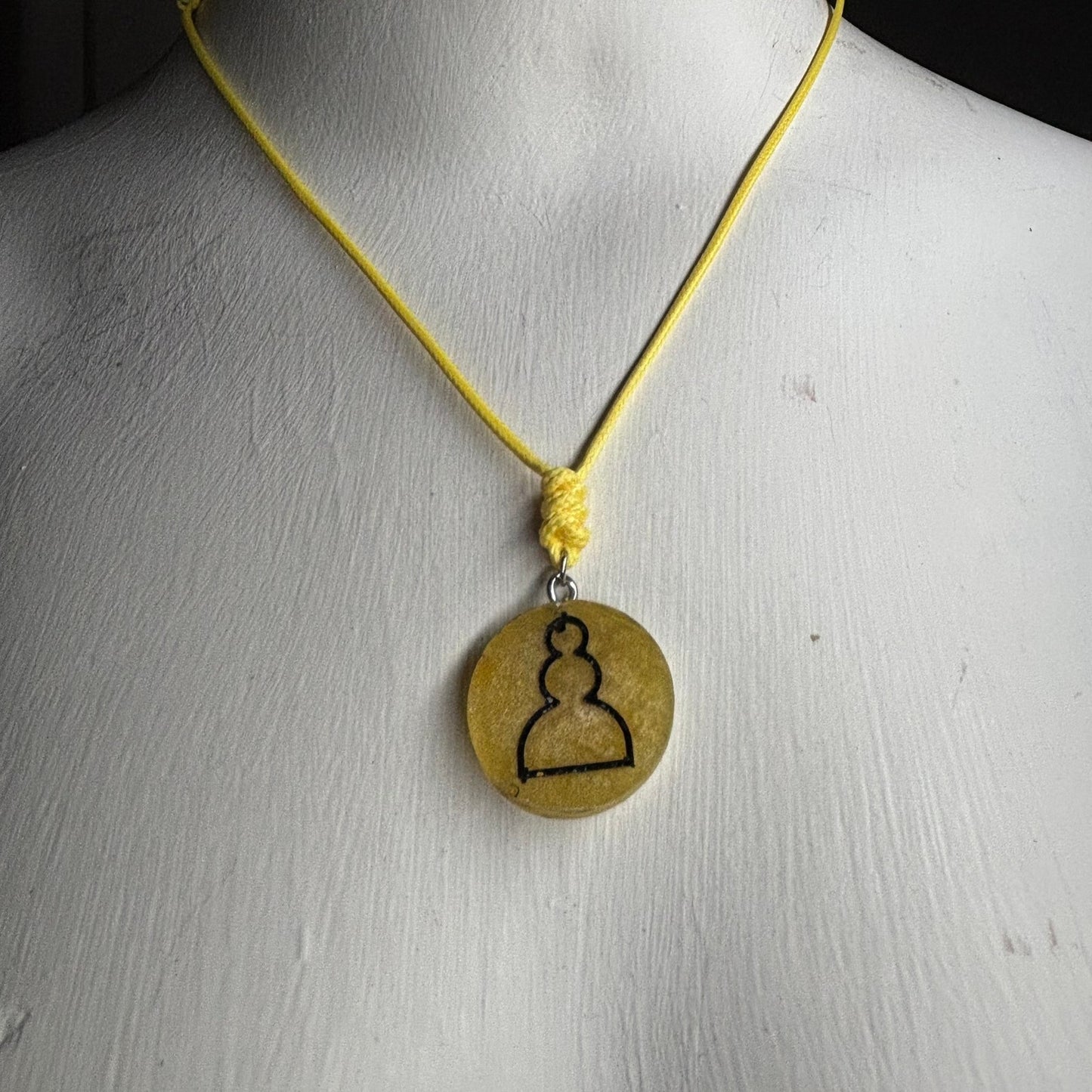 Banana Yellow Pawn - Handmade Resin Chess Necklace
