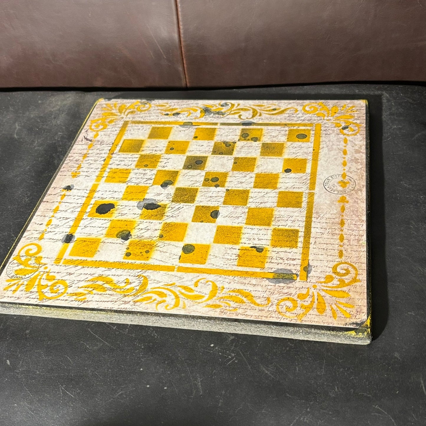 Yellow Writings - Scrapbook Chess Board