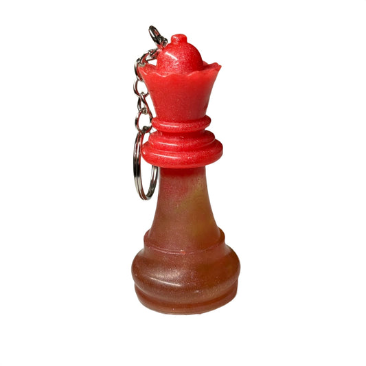 Red Topped Queen - Handmade Resin Keychain - Large Edition