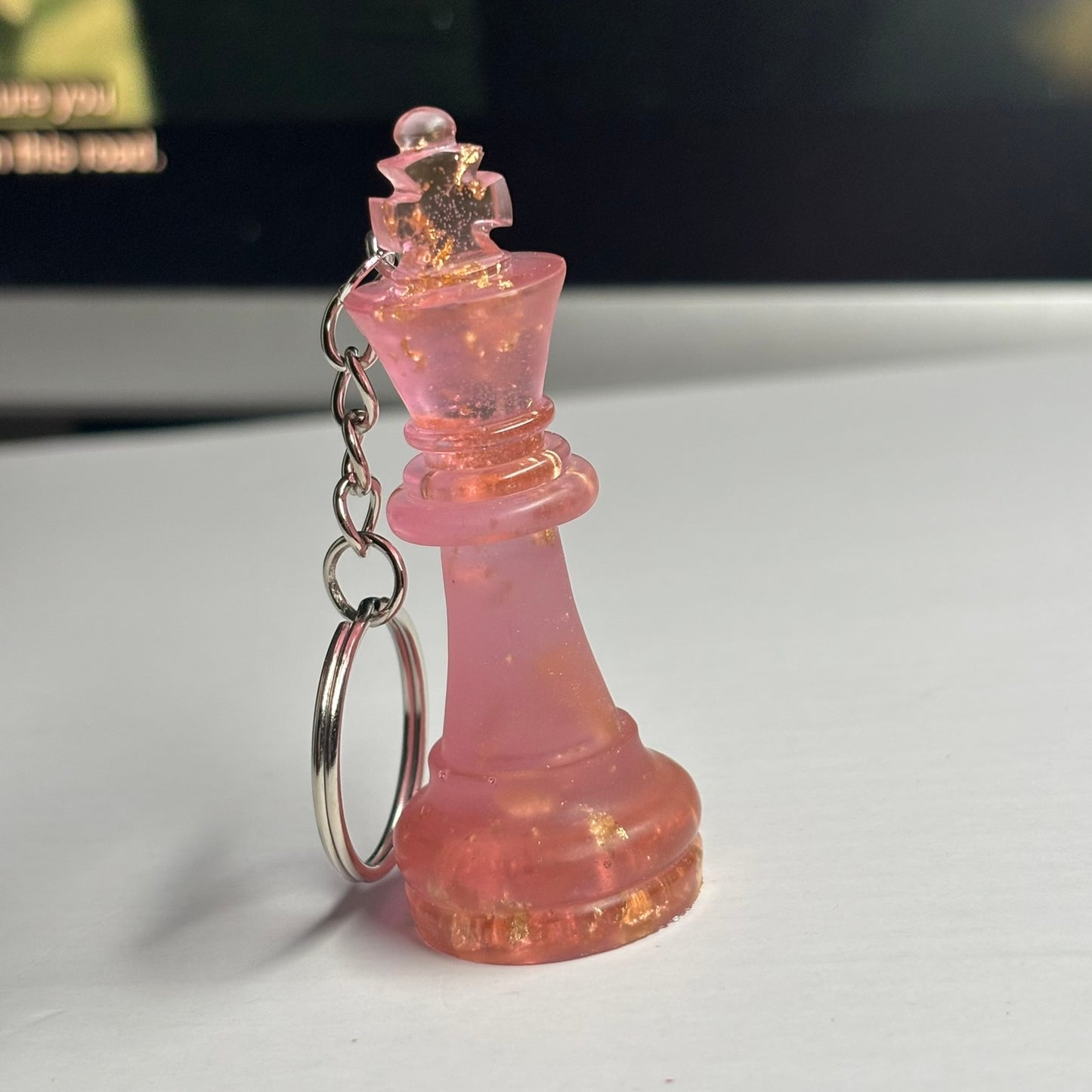 Royal Pink King - Handmade Resin Keychain