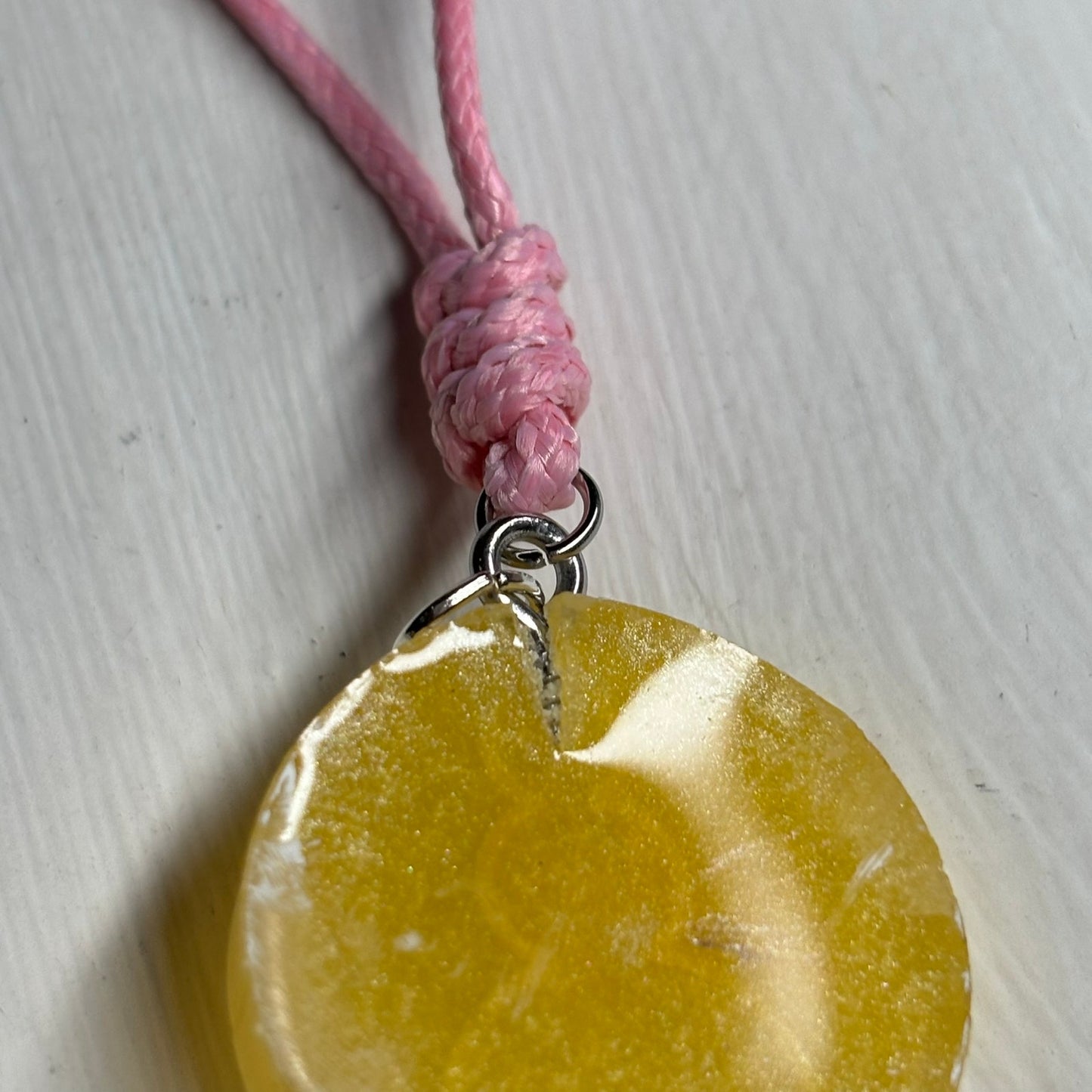 Yellow Sunshine Pawn - Handmade Resin Chess Necklace
