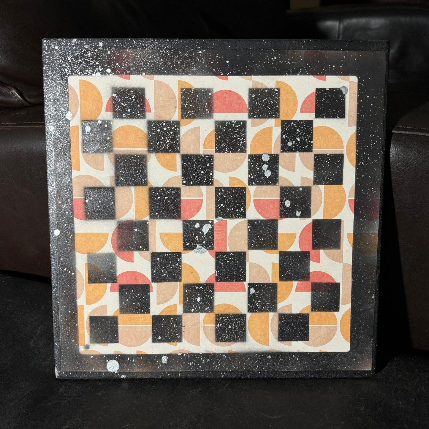 Peach Cream - Scrapbook Chess Board