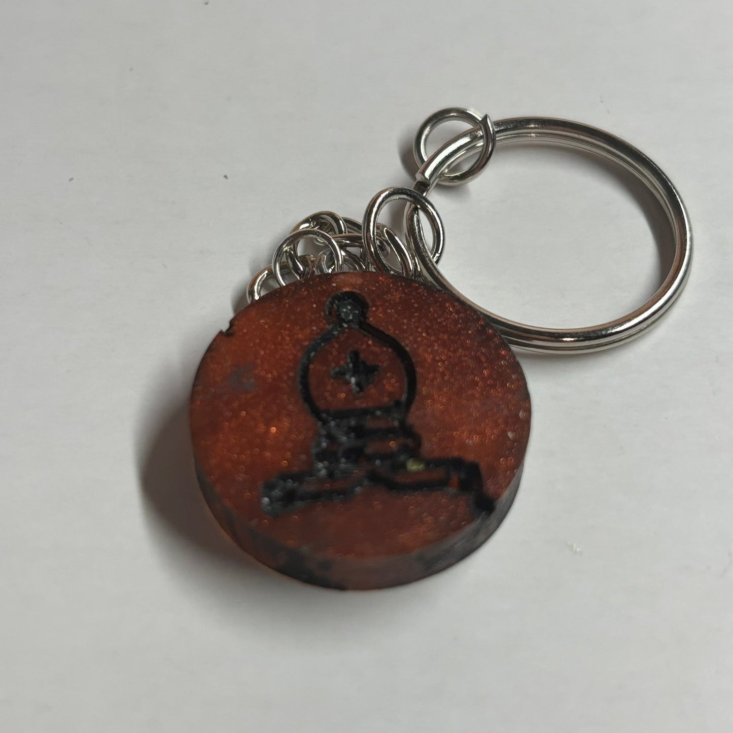 Lava Red Bishop - Handmade Resin Keychain