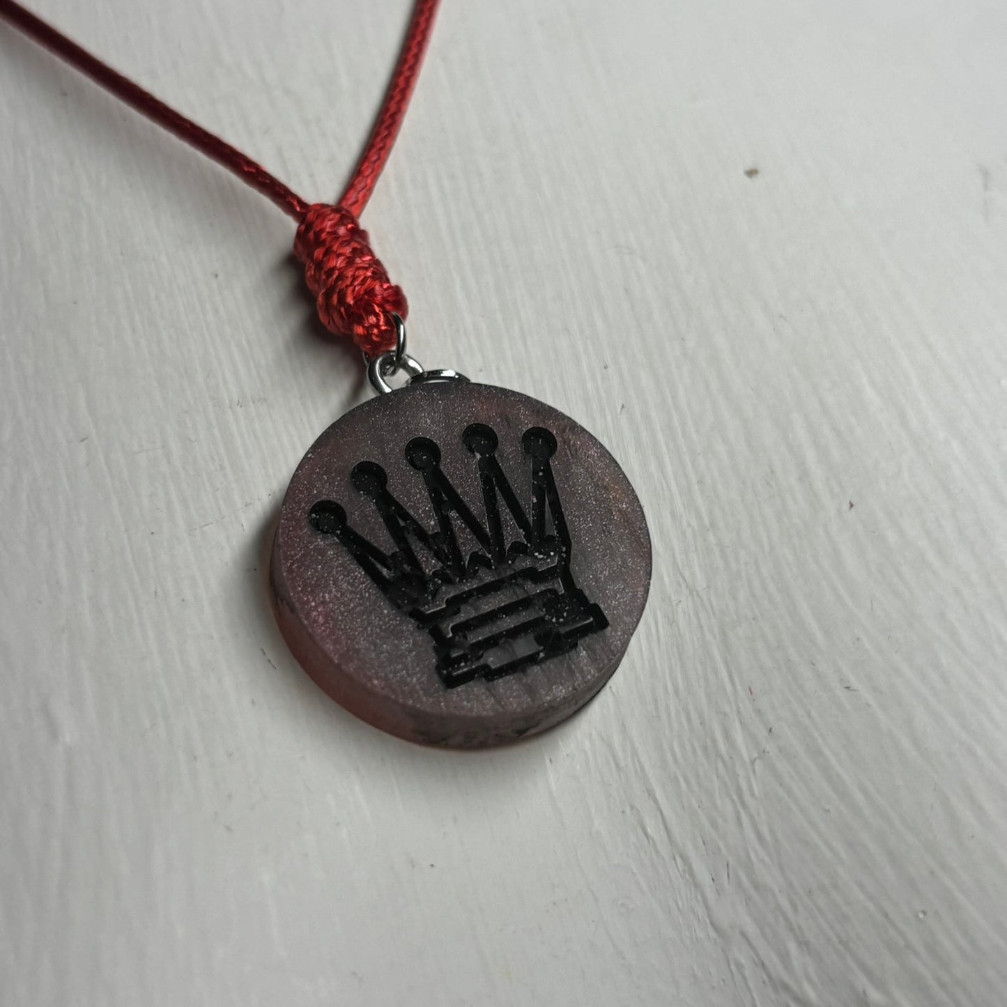Royal Queen - Handmade Resin Chess Necklace