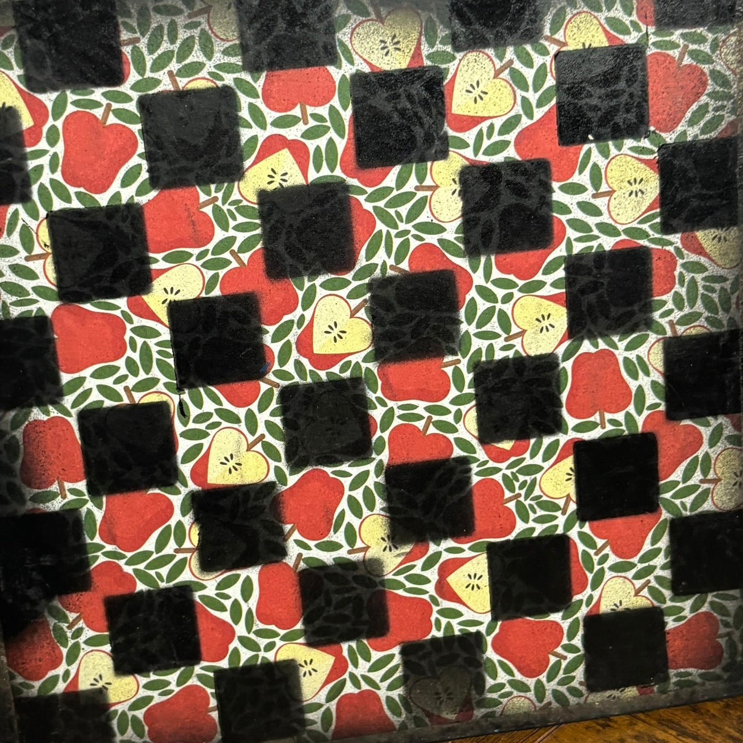 Blue & Black - Painted Double Sided Chess Board