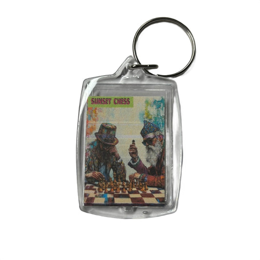 Old Friends - Chess  Photo Keychain