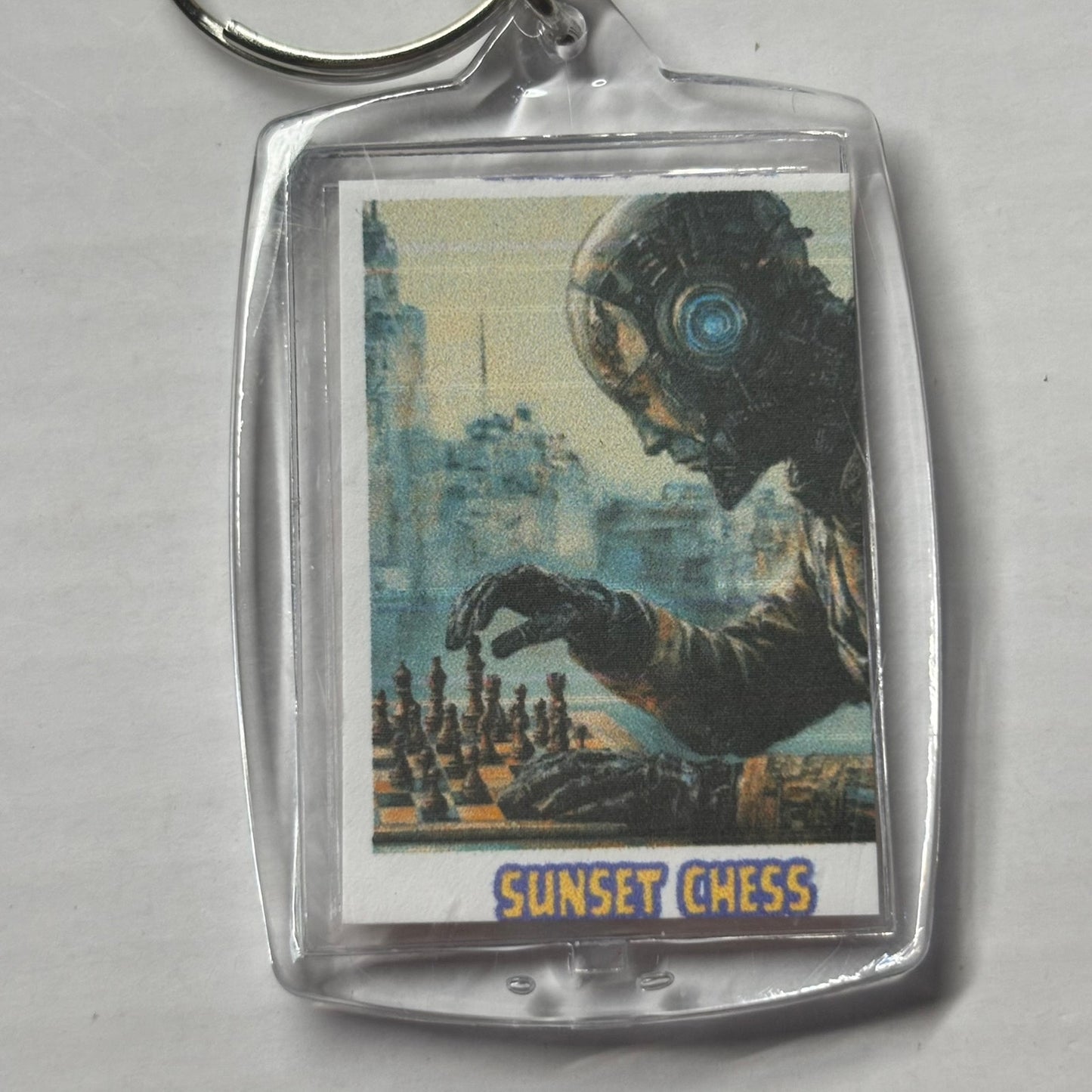 Robo Man - Chess  Photo Keychain