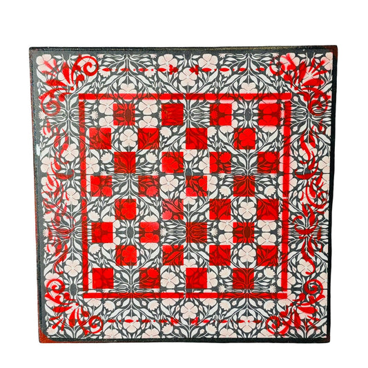 Vintage Red - Scrapbook Chess Board