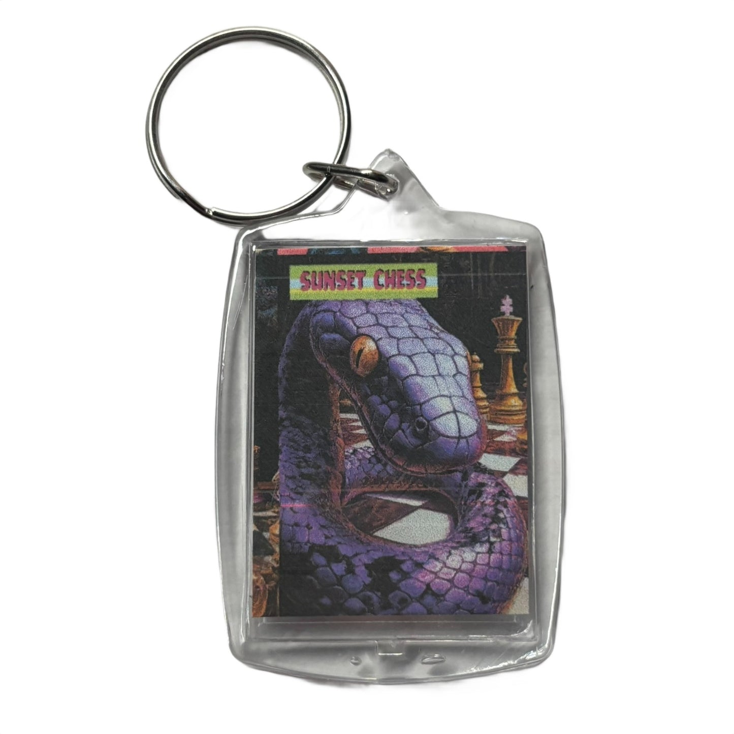 Purple Snake - Chess  Photo Keychain