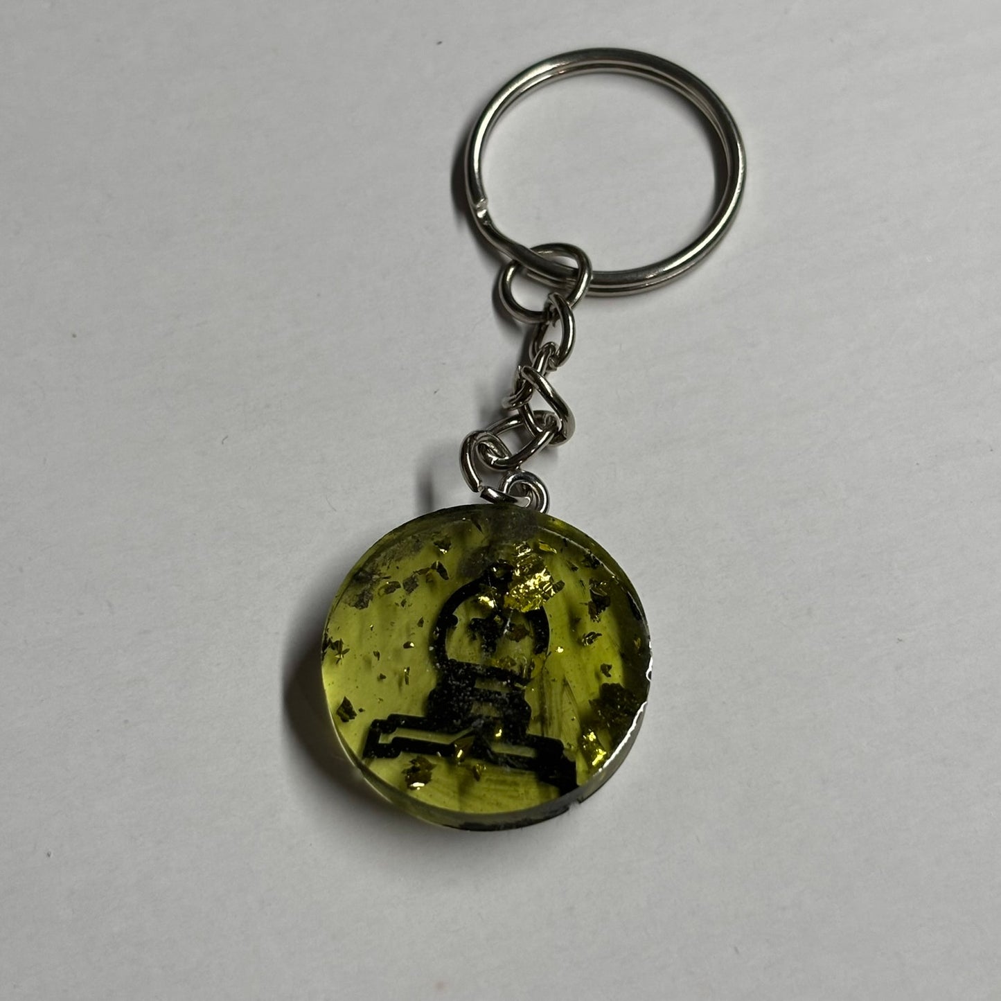 Forest Green Bishop - Handmade Resin Keychain