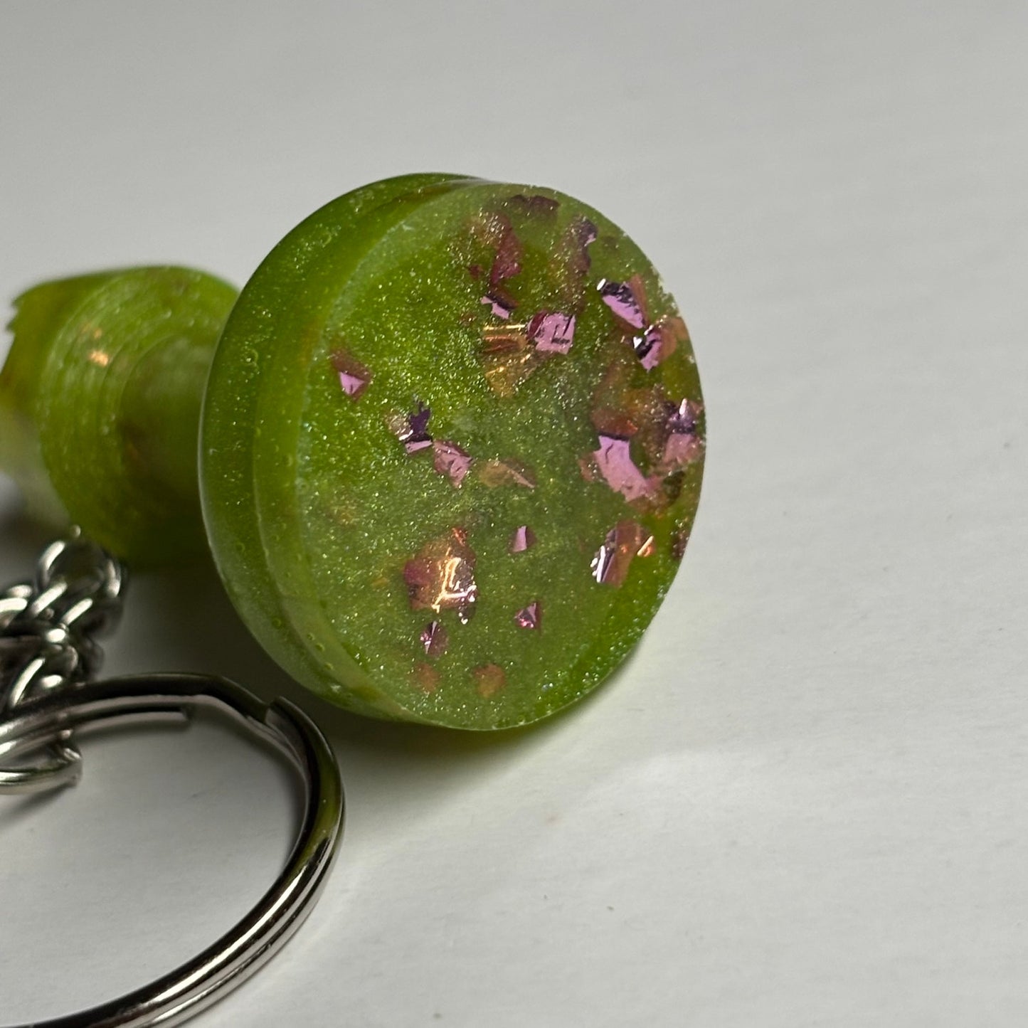 Green Rook - Handmade Resin Keychain