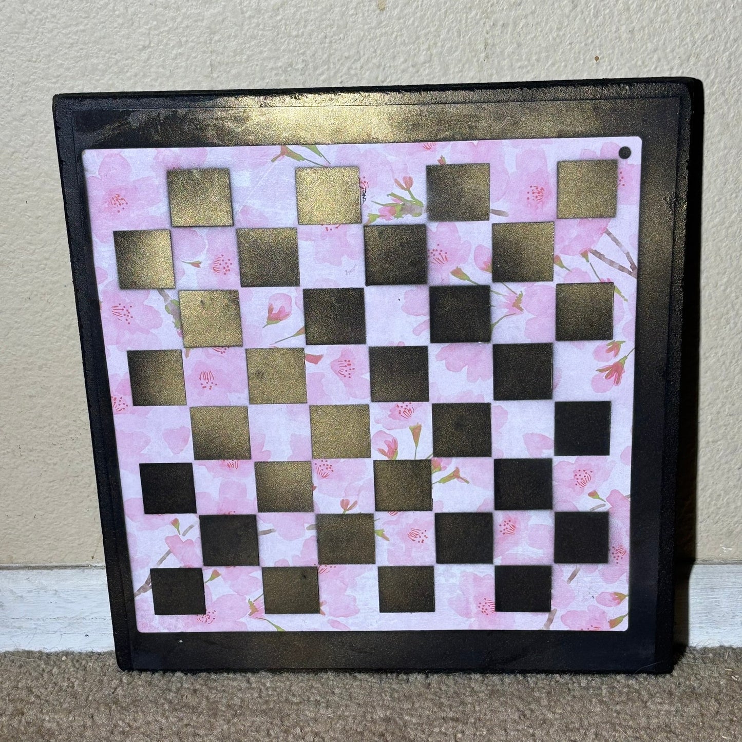 Pink Golden Haze - Scrapbook Chess Board