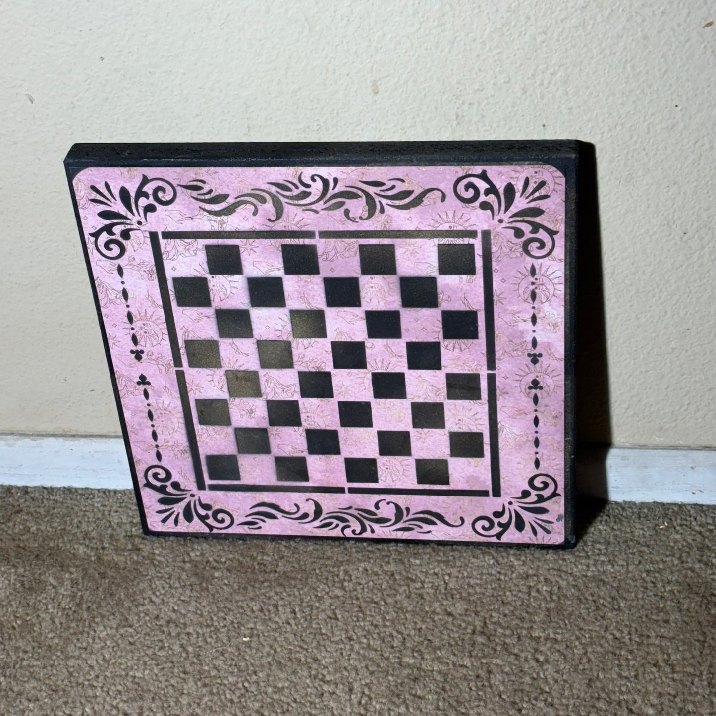 Splendid Pink - Scrapbook Chess Board