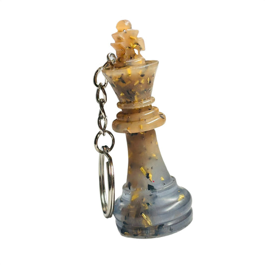 Royal Brown/Silver King - Handmade Resin Keychain