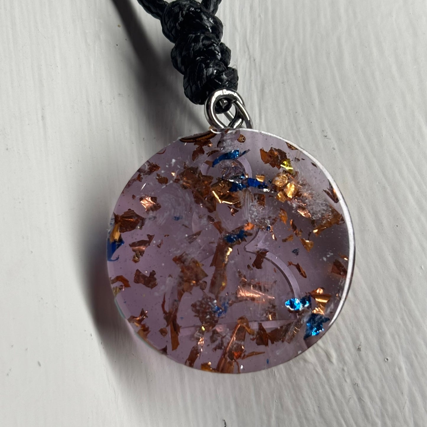 Purple Crystal Pawn - Handmade Resin Chess Necklace