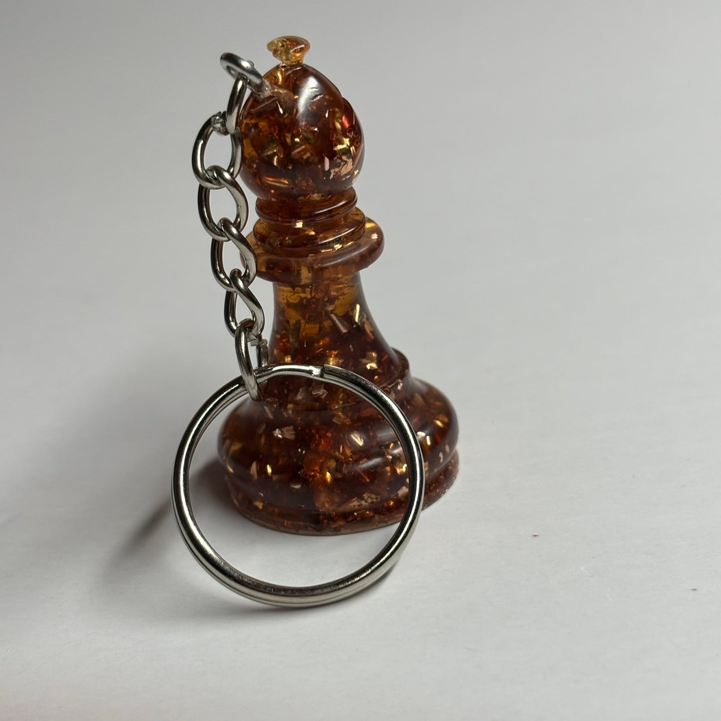 Amber Mixed Bishop - Handmade Resin Keychain