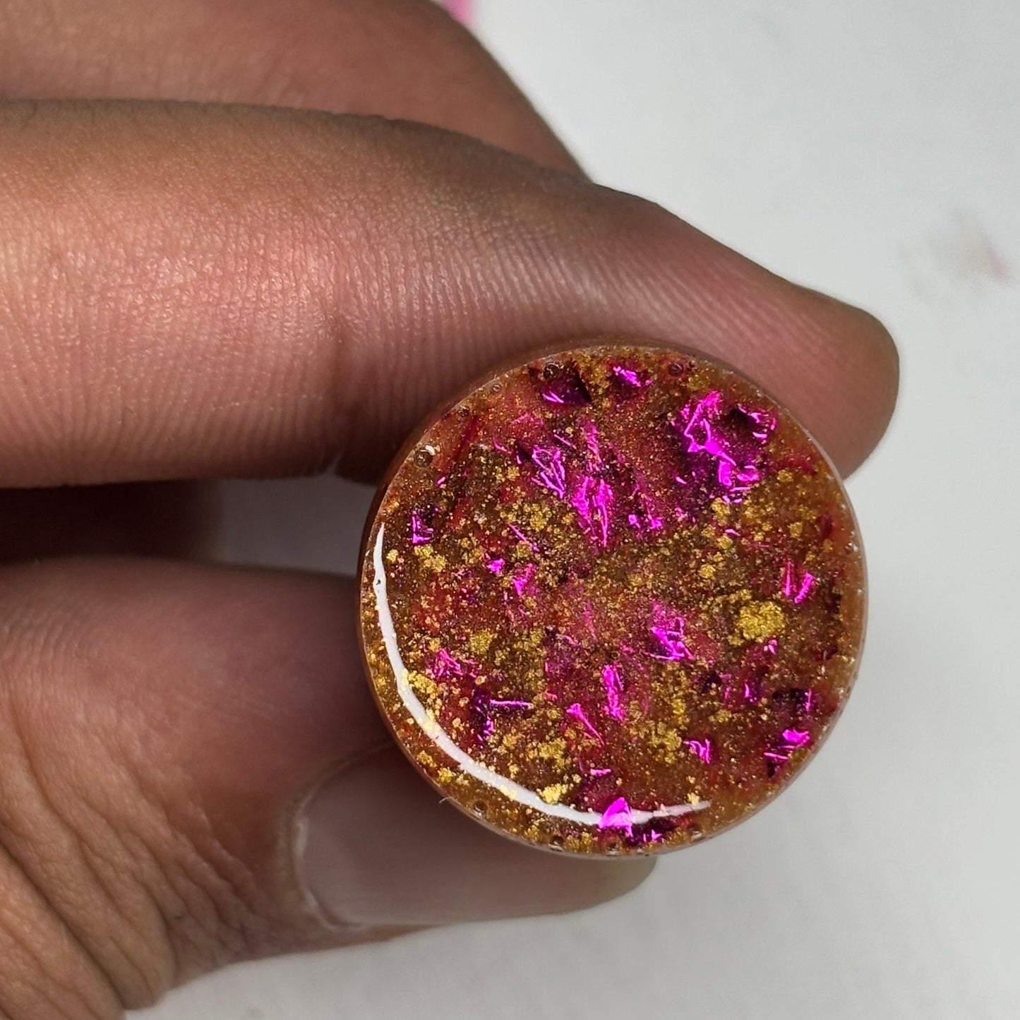 Pink Royal Pawn - Handmade Resin Chess Necklace