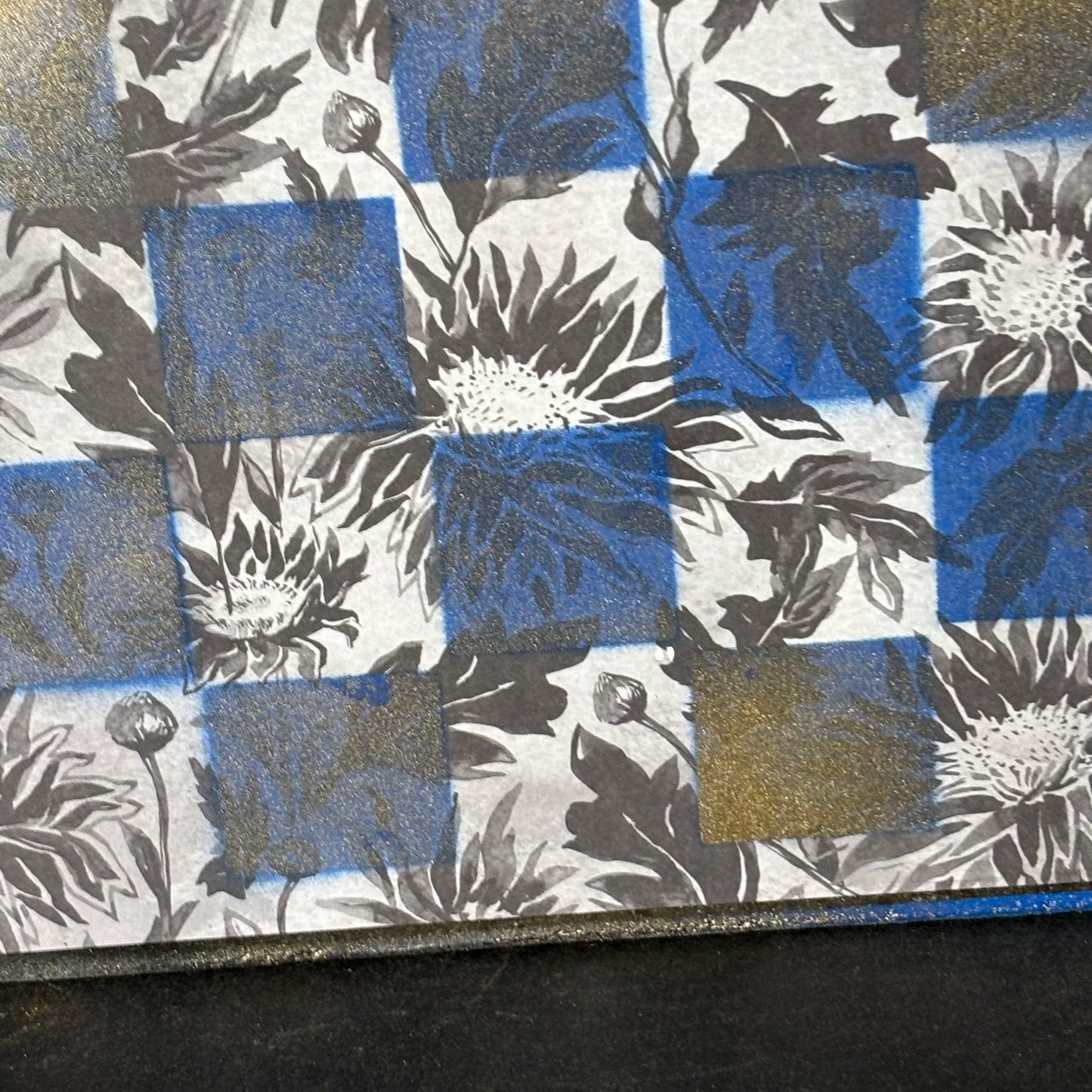 Golden Blue - Scrapbook Chess Board