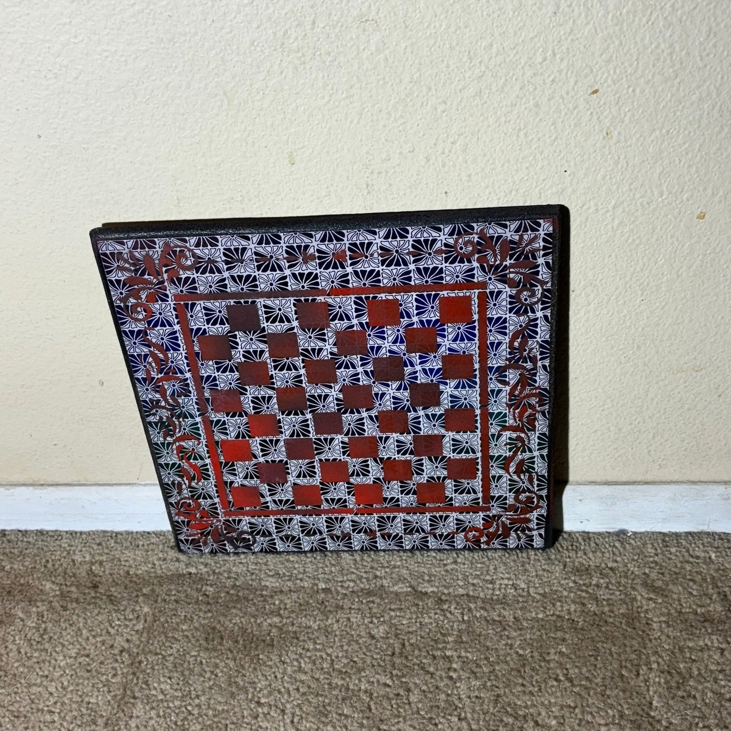 Vintage Red/Black And White - Scrapbook Chess Board