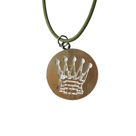 Sunny Yellow - Handmade Resin Chess Necklace