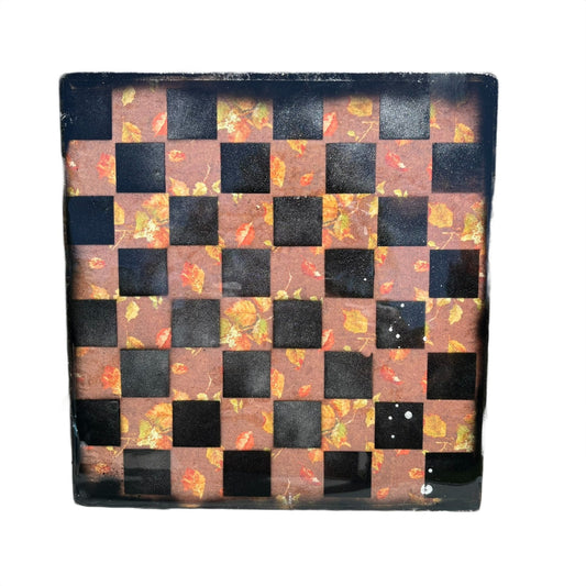Autumn Leaves - Resin Coated Chess Board