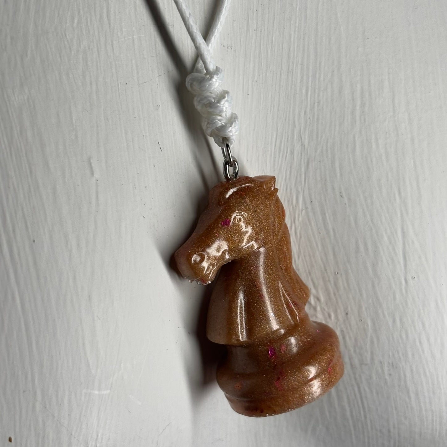 Prestigious Knight - Handmade Resin Chess Necklace
