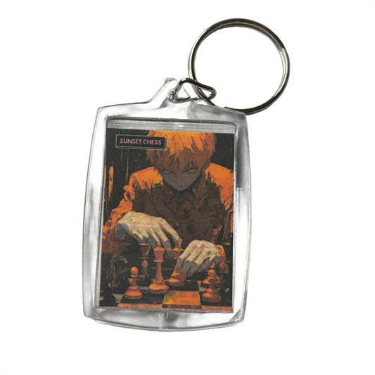 Orange Anime - Chess  Photo Keychain