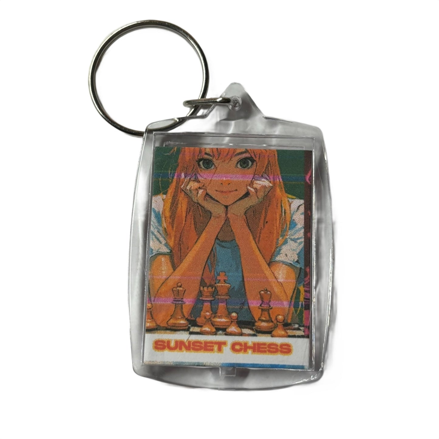 Orange Anime - Chess  Photo Keychain