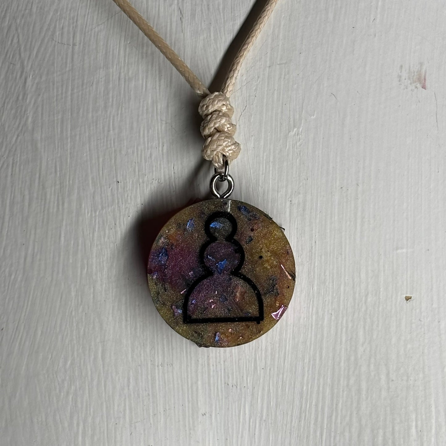 Vintage Pawn - Handmade Resin Chess Necklace