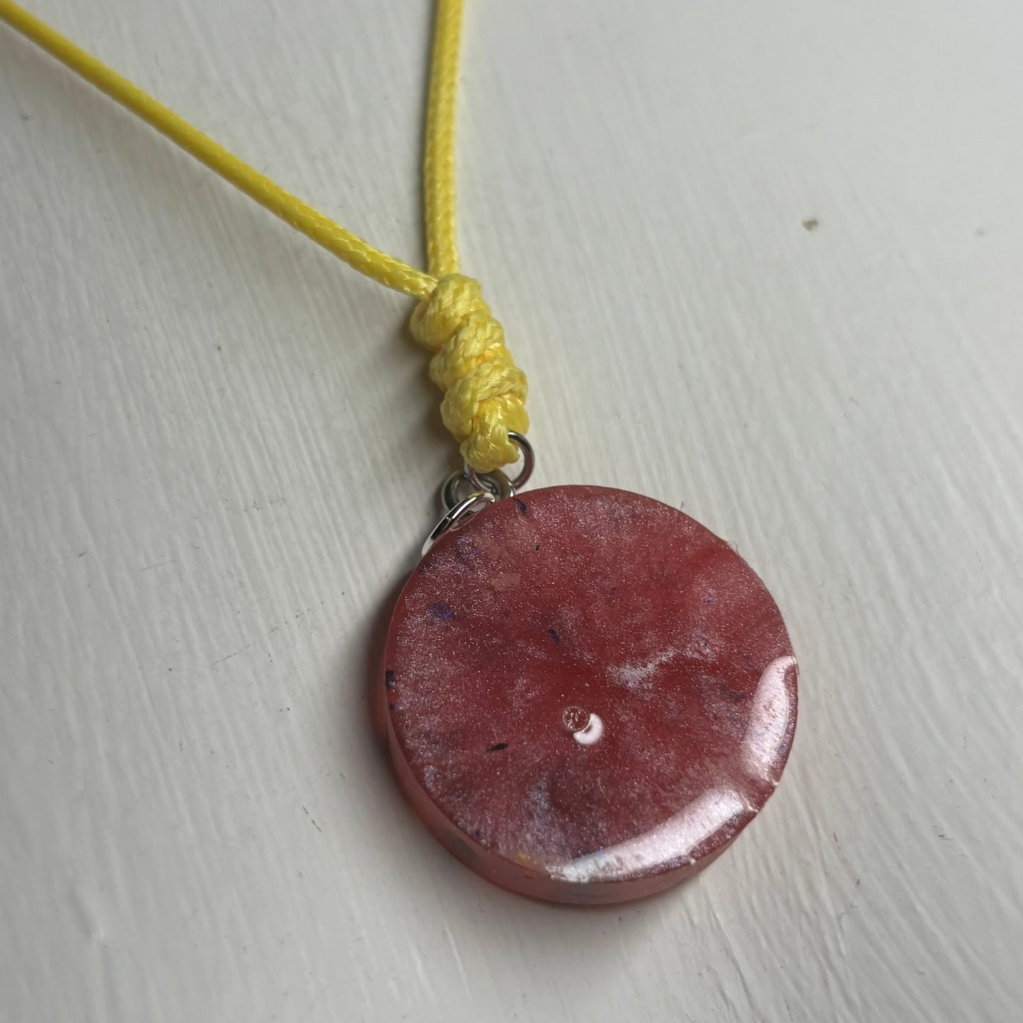 Purple Orange King - Handmade Resin Chess Necklace