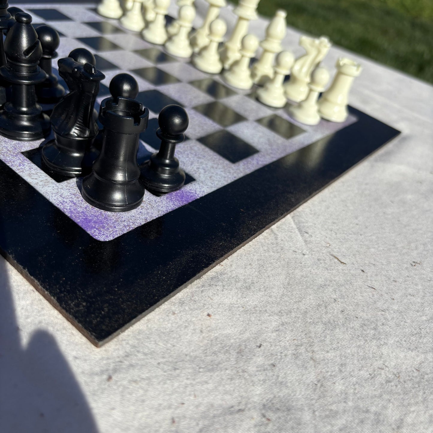 Purple Mist - Painted Chess Set
