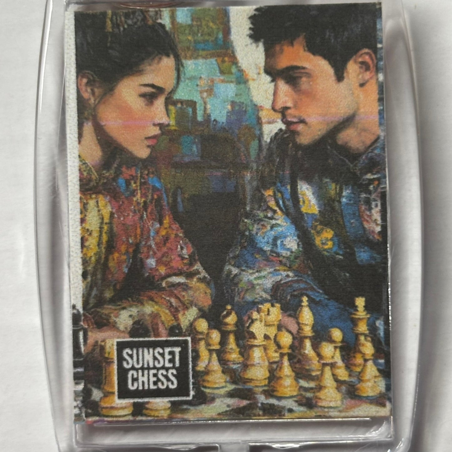The Dispute - Chess  Photo Keychain