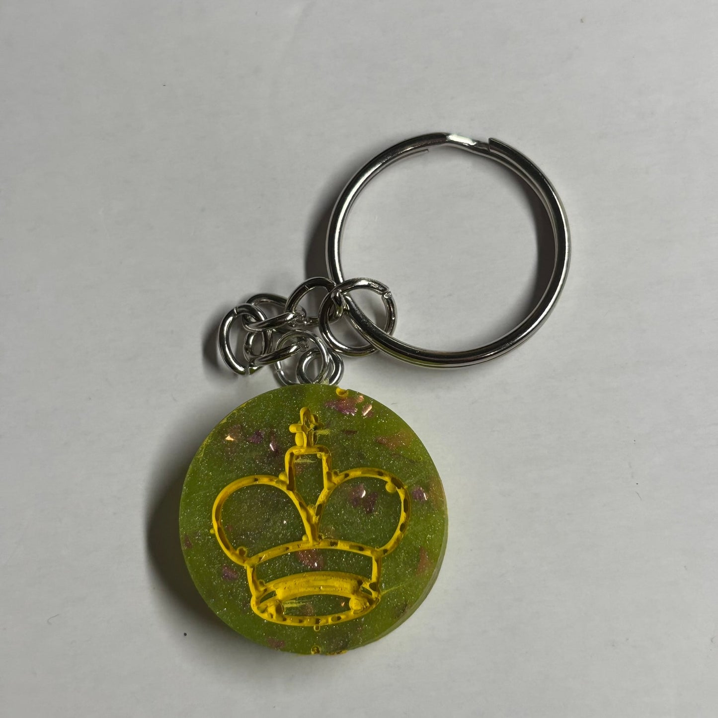 Royal Green King - Handmade Resin Keychain