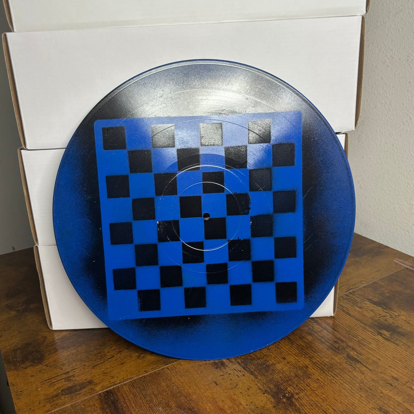 Deep Blue - Vinyl Chess Board