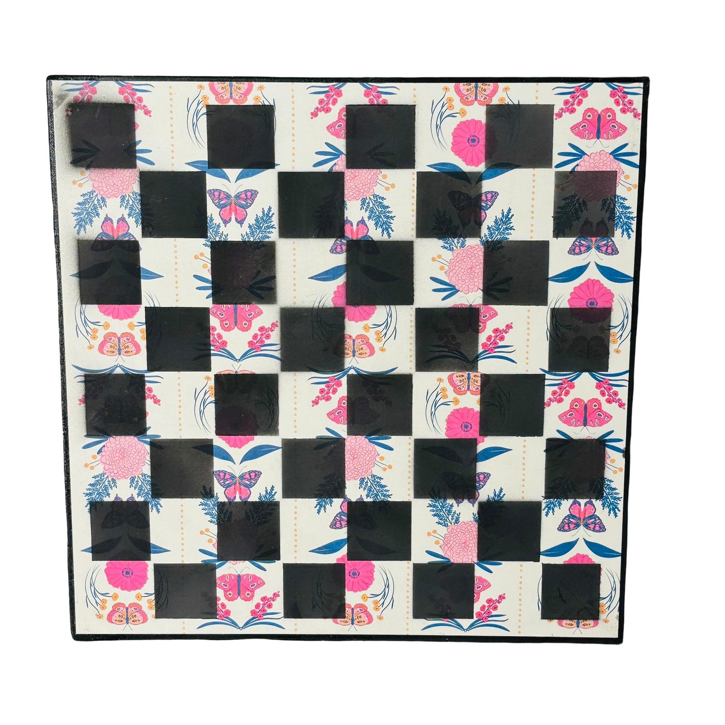 Pink & White - Scrapbook Chess Board